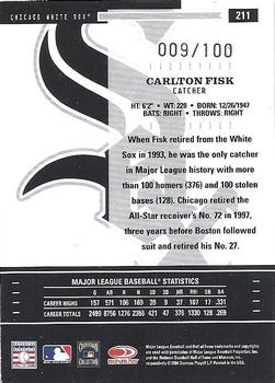 2004 Donruss Throwback Threads - Gold Proof #211 Carlton Fisk Back