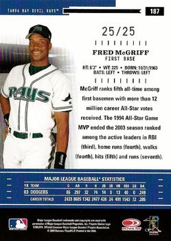 2004 Donruss Throwback Threads - Green Proof #187 Fred McGriff Back