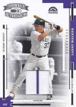 2004 Donruss Throwback Threads - Material #68 Larry Walker Front