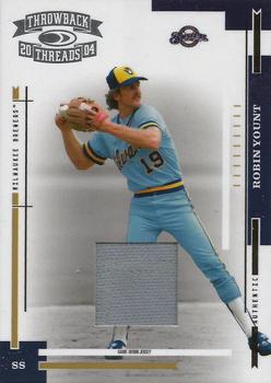 2004 Donruss Throwback Threads - Material #215 Robin Yount Front