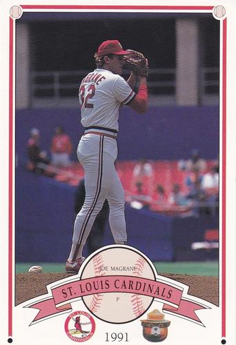 1991 St. Louis Cardinals Smokey #NNO Joe Magrane Front