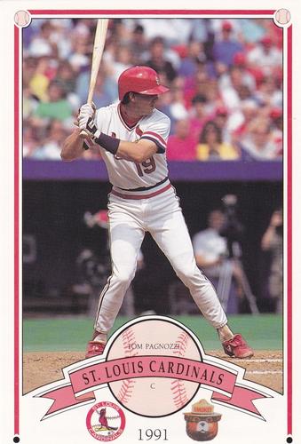 1991 St. Louis Cardinals Smokey #NNO Tom Pagnozzi Front