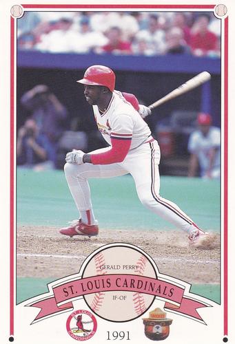 1991 St. Louis Cardinals Smokey #NNO Gerald Perry Front