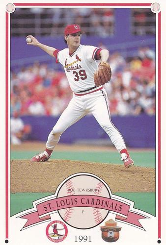 1991 St. Louis Cardinals Smokey #NNO Bob Tewksbury Front