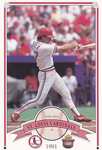 1991 St. Louis Cardinals Smokey #NNO Todd Zeile Front
