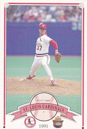 1991 St. Louis Cardinals Smokey #NNO Scott Terry Front