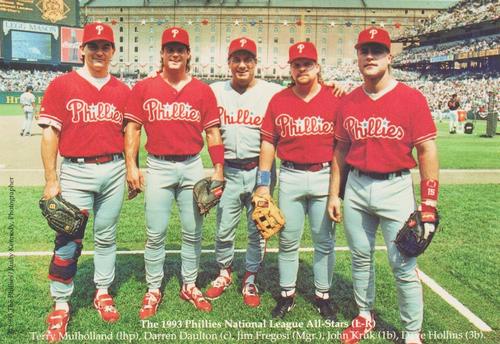 1993 Medford Philadelphia Phillies Photocards Update #NNO The 1993 Phillies NL All-Stars Front