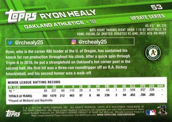 2017 Topps Update - 2017 Topps Base Set Variations #53 Ryon Healy Back