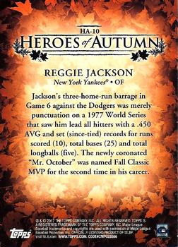 2017 Topps Update - Heroes of Autumn Blue #HA-10 Reggie Jackson Back