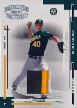 2004 Donruss Throwback Threads - Material Prime #150 Rich Harden Front
