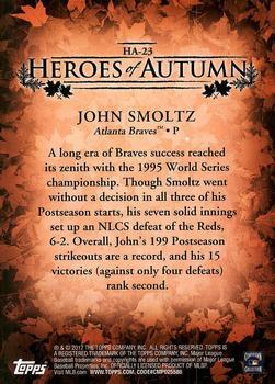 2017 Topps Update - Heroes of Autumn Gold #HA-23 John Smoltz Back