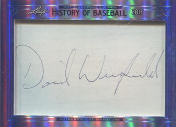 2017 Leaf Cut Signature History of Baseball Edition #NNO Dave Winfield Front
