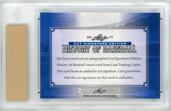 2017 Leaf Cut Signature History of Baseball Edition #NNO Harmon Killebrew Back