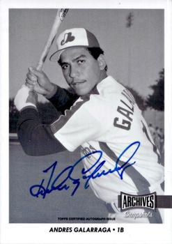 2017 Topps Archives Snapshots - Black & White Autographs #AS-AG Andres Galarraga Front