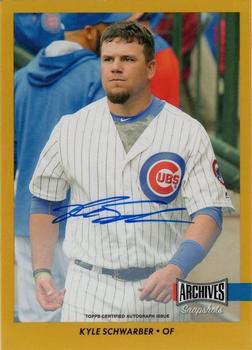 2017 Topps Archives Snapshots - Gold Autographs #AS-KS Kyle Schwarber Front