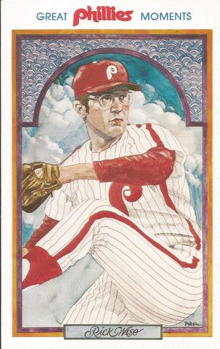 1983 Philadelphia Phillies Great Moments Postcards #11 Rick Wise Front
