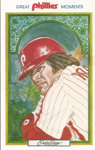 1983 Philadelphia Phillies Great Moments Postcards #13 Pete Rose Front