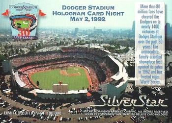 1992 SilverStar Dodger Stadium 30th Anniversary #NNO Dodger Stadium Back