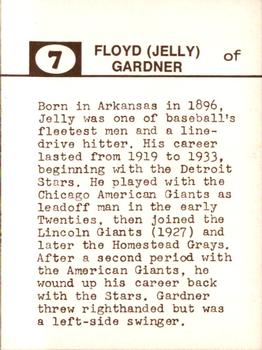 1974 Laughlin Old-Time Black Stars #7 Jelly Gardner Back