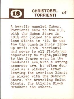 1974 Laughlin Old-Time Black Stars #18 Christobel Torriente Back