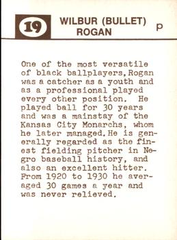 1974 Laughlin Old-Time Black Stars #19 Bullet Rogan Back