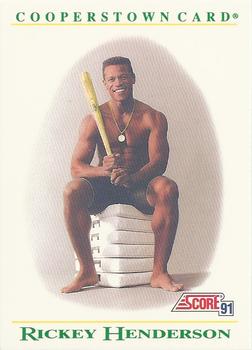 1991 Score - Cooperstown #B4 Rickey Henderson Front