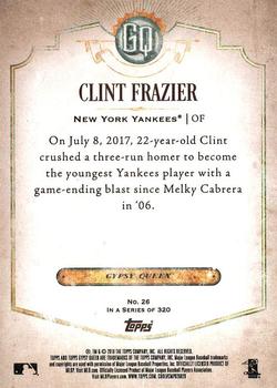 2018 Topps Gypsy Queen #26 Clint Frazier Back