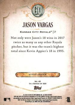 2018 Topps Gypsy Queen #45 Jason Vargas Back