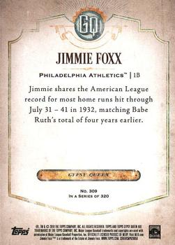 2018 Topps Gypsy Queen #309 Jimmie Foxx Back