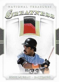 2017 Panini National Treasures - Greatness Holo Silver #G-EM Eddie Murray Front