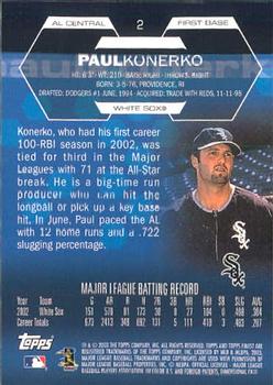 2003 Finest #2 Paul Konerko Back