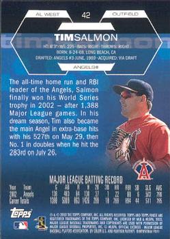 2003 Finest #42 Tim Salmon Back
