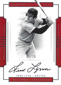2017 Panini National Treasures - Pastime Signatures #PS-FN Fred Lynn Front