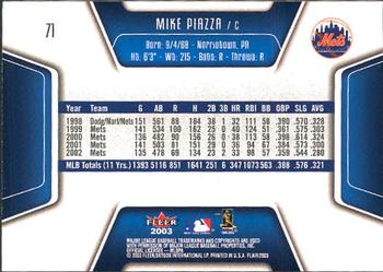2003 Flair #71 Mike Piazza Back