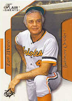 2003 Flair Greats #15 Earl Weaver Front