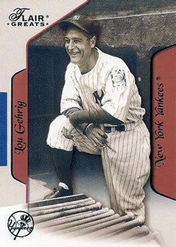 2003 Flair Greats #83 Lou Gehrig Front