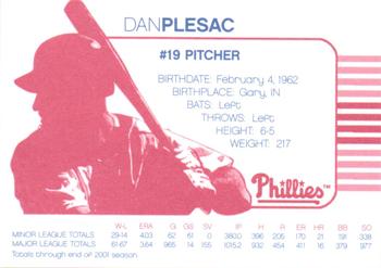 2002 Acme/Nabisco Philadelphia Phillies #NNO Dan Plesac Back