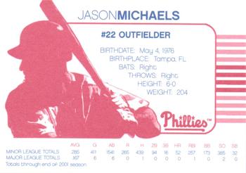 2002 Acme/Nabisco Philadelphia Phillies #NNO Jason Michaels Back