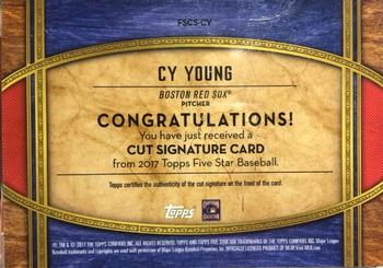 2017 Topps Five Star - Five Star Cut Signatures #FSCS-CY Cy Young Back