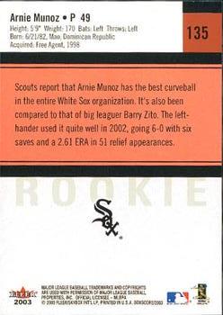2003 Fleer Box Score #135 Arnie Munoz Back