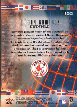 2003 Fleer Box Score #193 Manny Ramirez Back