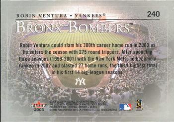 2003 Fleer Box Score #240 Robin Ventura Back
