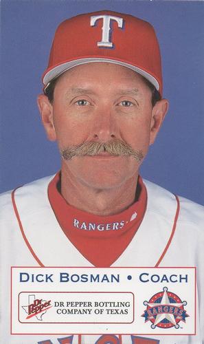 2000 Dr. Pepper Texas Rangers #NNO Dick Bosman Front