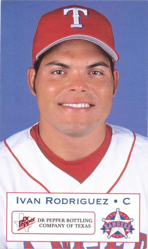 2000 Dr. Pepper Texas Rangers #NNO Ivan Rodriguez Front