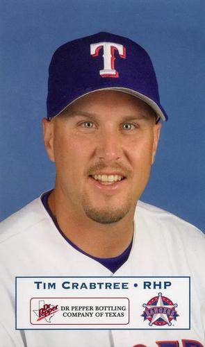 2001 Dr. Pepper Texas Rangers #NNO Tim Crabtree Front