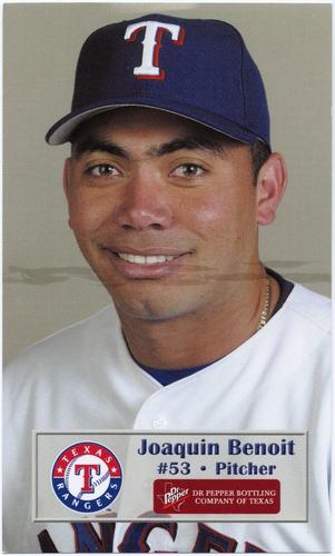 2003 Dr. Pepper Texas Rangers #NNO Joaquin Benoit Front