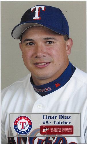 2003 Dr. Pepper Texas Rangers #NNO Einar Diaz Front