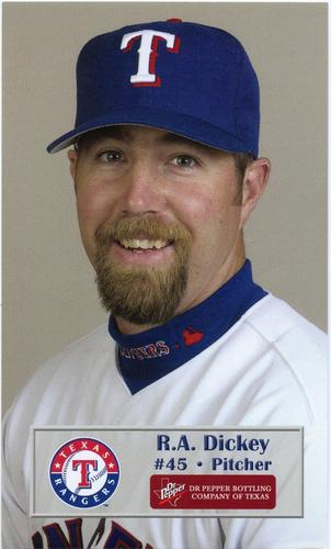 2003 Dr. Pepper Texas Rangers #NNO R.A. Dickey Front