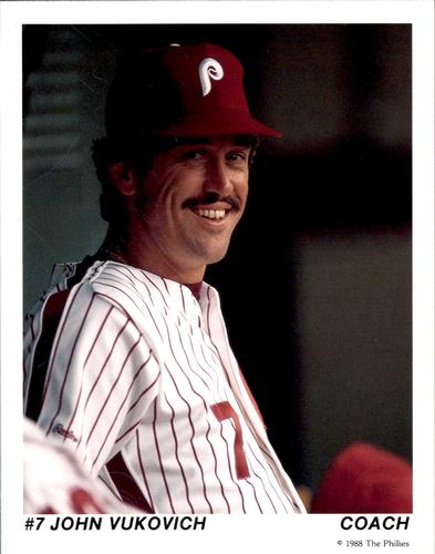 1988 Tastykake Philadelphia Phillies Update #NNO John Vukovich Front