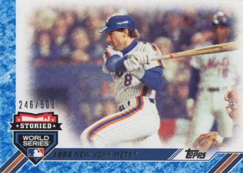 2017 Topps Update - Storied World Series Blue #SWS-20 1986 New York Mets Front
